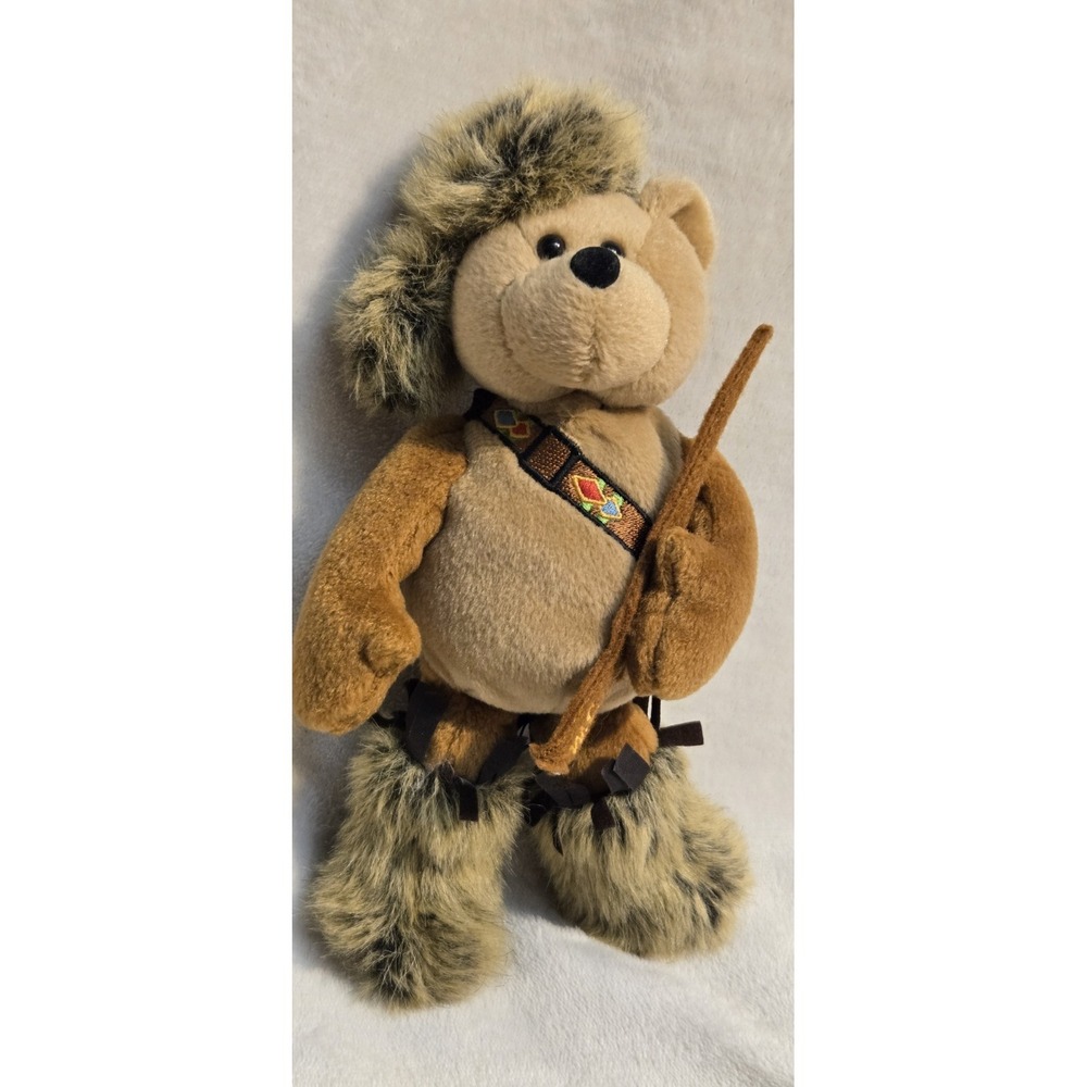 Limited Treasures Clark Hunter Teddy Bear Plush 10" 2001 Faux Fur Hat‎ Rifle Toy